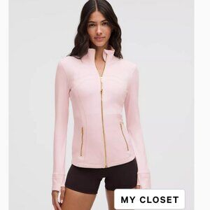 Lululemon Define Jacket Nulu Blissful Pink/Gold/Gold size 12